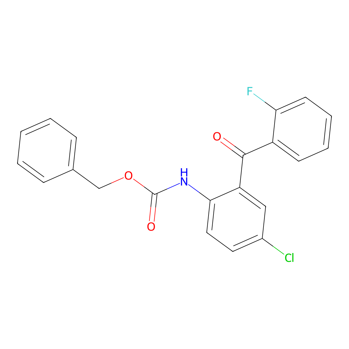 benzyl N-[4-chloro-2-(2-fluorobenzoyl)phenyl]carbamate molecular structure, CAS 2680840-44-0
