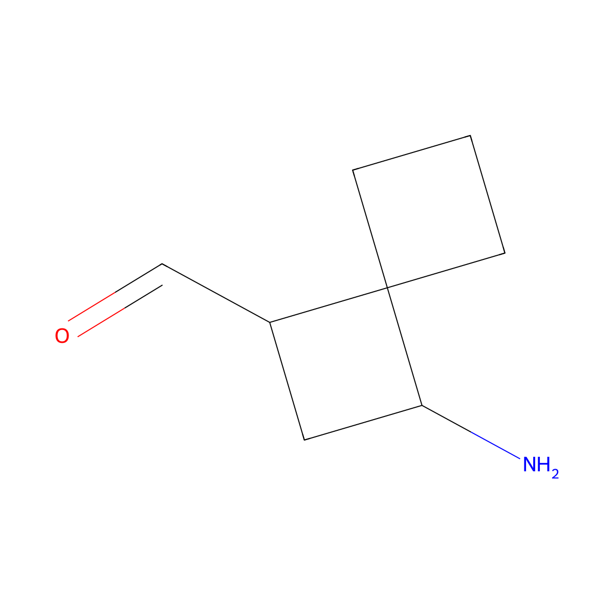 3-Aminospiro[3.3]heptane-1-carbaldehyde molecular structure, CAS 2680840-45-1