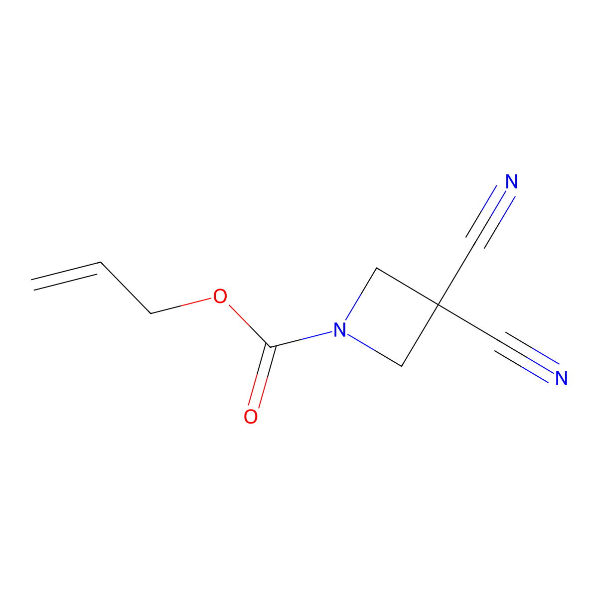 Prop-2-en-1-yl 3,3-dicyanoazetidine-1-carboxylate molecular structure, CAS 2680840-53-1