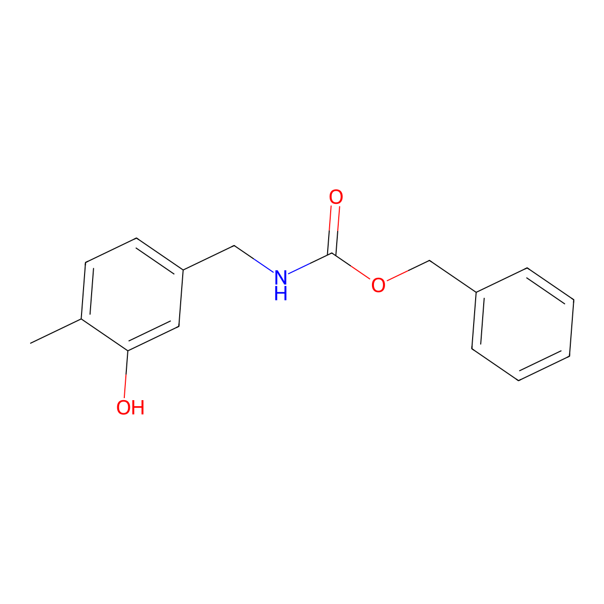 benzyl N-[(3-hydroxy-4-methylphenyl)methyl]carbamate molecular structure, CAS 2680840-73-5