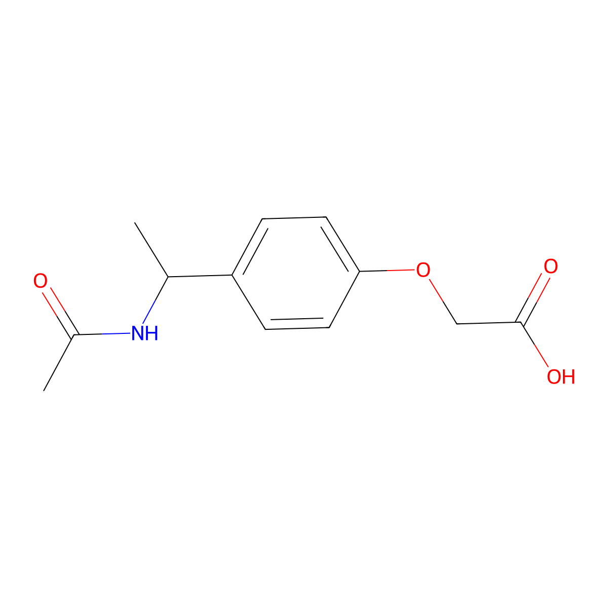 2-[4-(1-Acetamidoethyl)phenoxy]acetic acid molecular structure, CAS 2680840-85-9