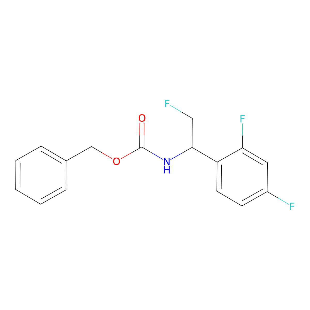 benzyl N-[1-(2,4-difluorophenyl)-2-fluoroethyl]carbamate molecular structure, CAS 2680840-92-8