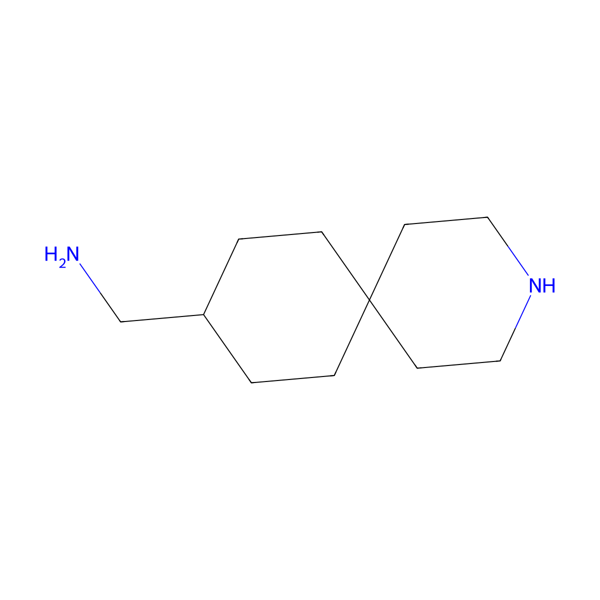 1-{3-Azaspiro[5.5]undecan-9-yl}methanamine molecular structure, CAS 2680840-97-3