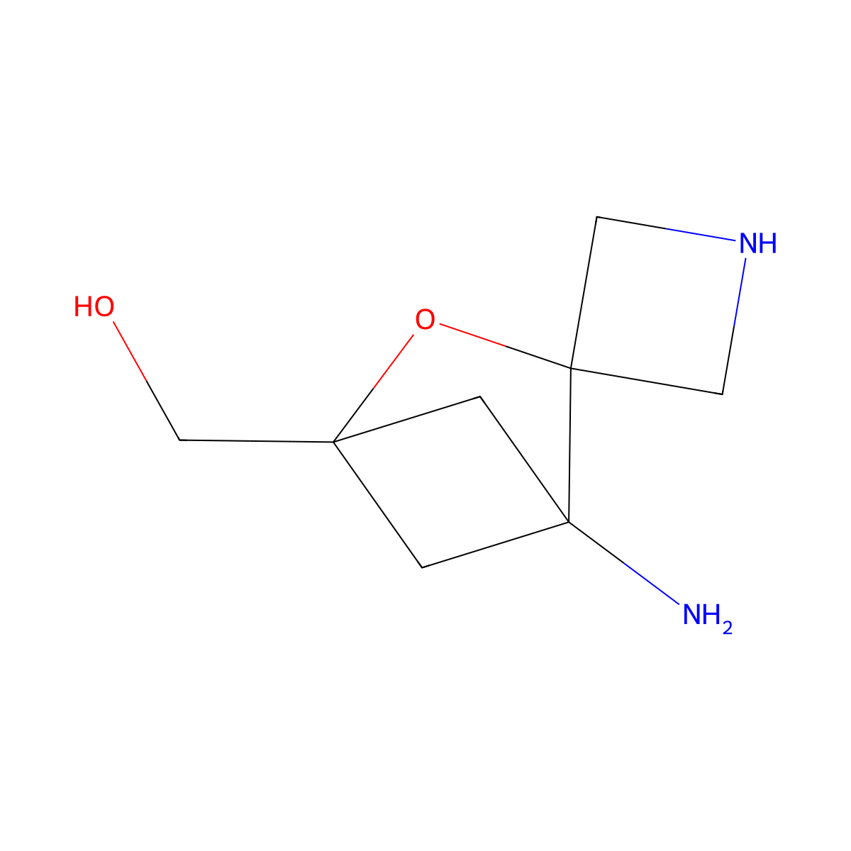 {1'-Amino-3'-oxaspiro[azetidine-3,2'-bicyclo[2.1.1]hexan]-4'-yl}methanol molecular structure, CAS 2680841-30-7