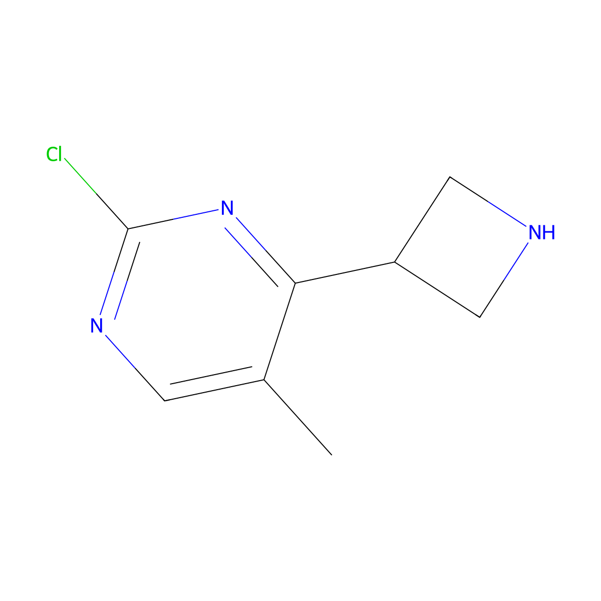 4-(Azetidin-3-yl)-2-chloro-5-methylpyrimidine molecular structure, CAS 2680841-36-3