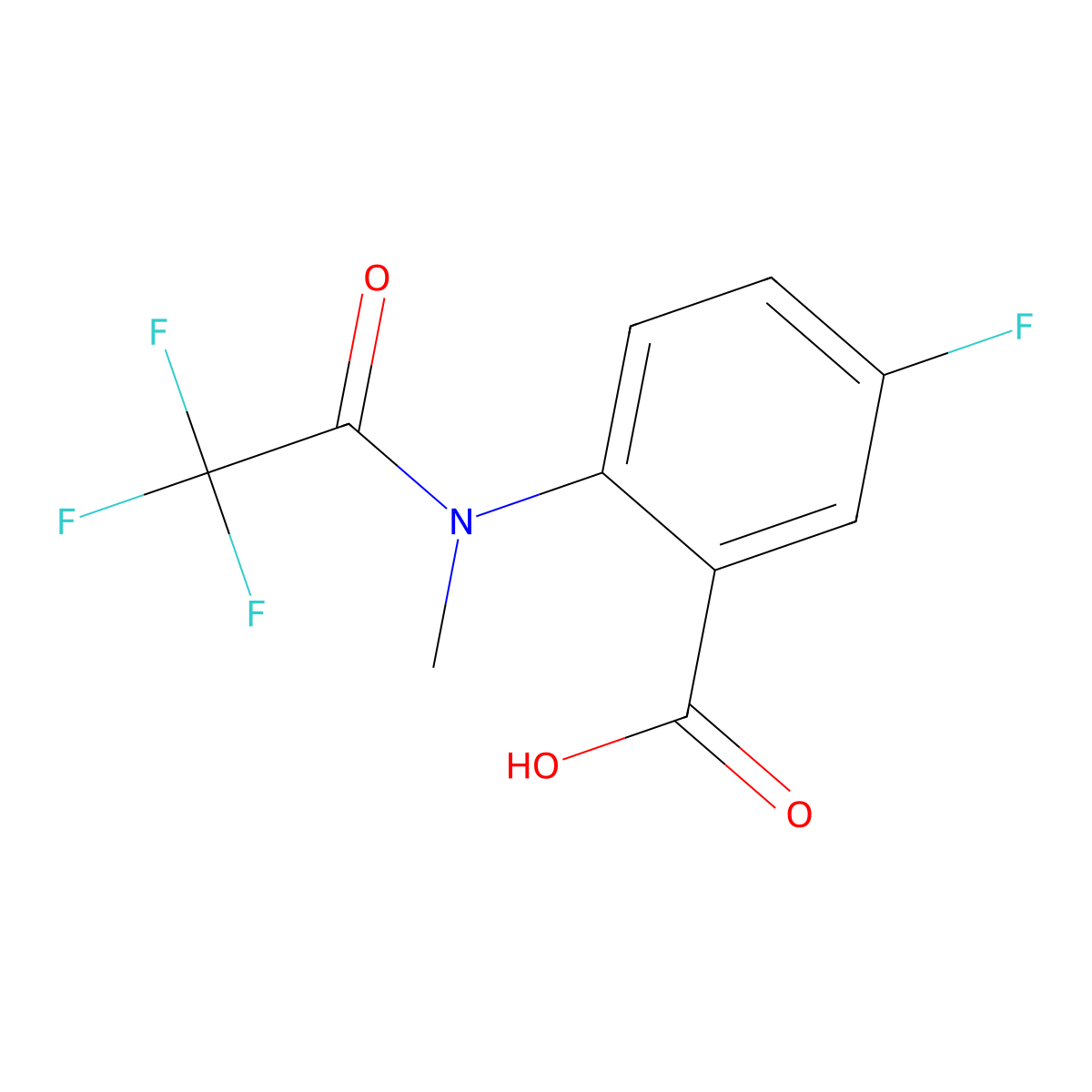 5-fluoro-2-(2,2,2-trifluoro-N-methylacetamido)benzoic acid molecular structure, CAS 2680841-59-0