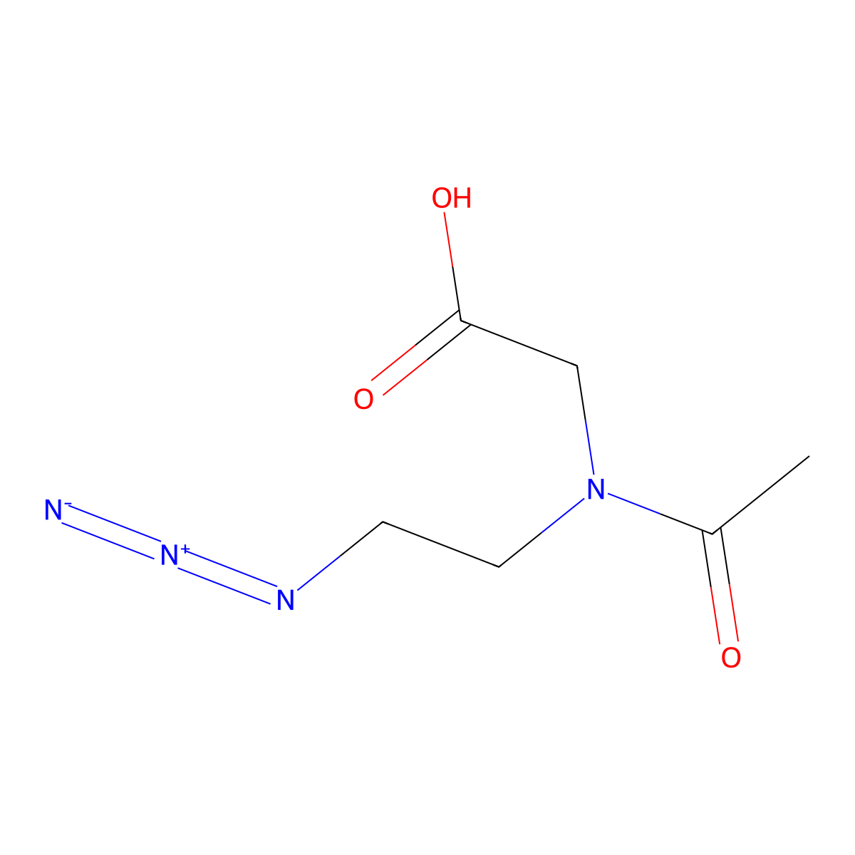 2-[N-(2-azidoethyl)acetamido]acetic acid molecular structure, CAS 2680841-66-9