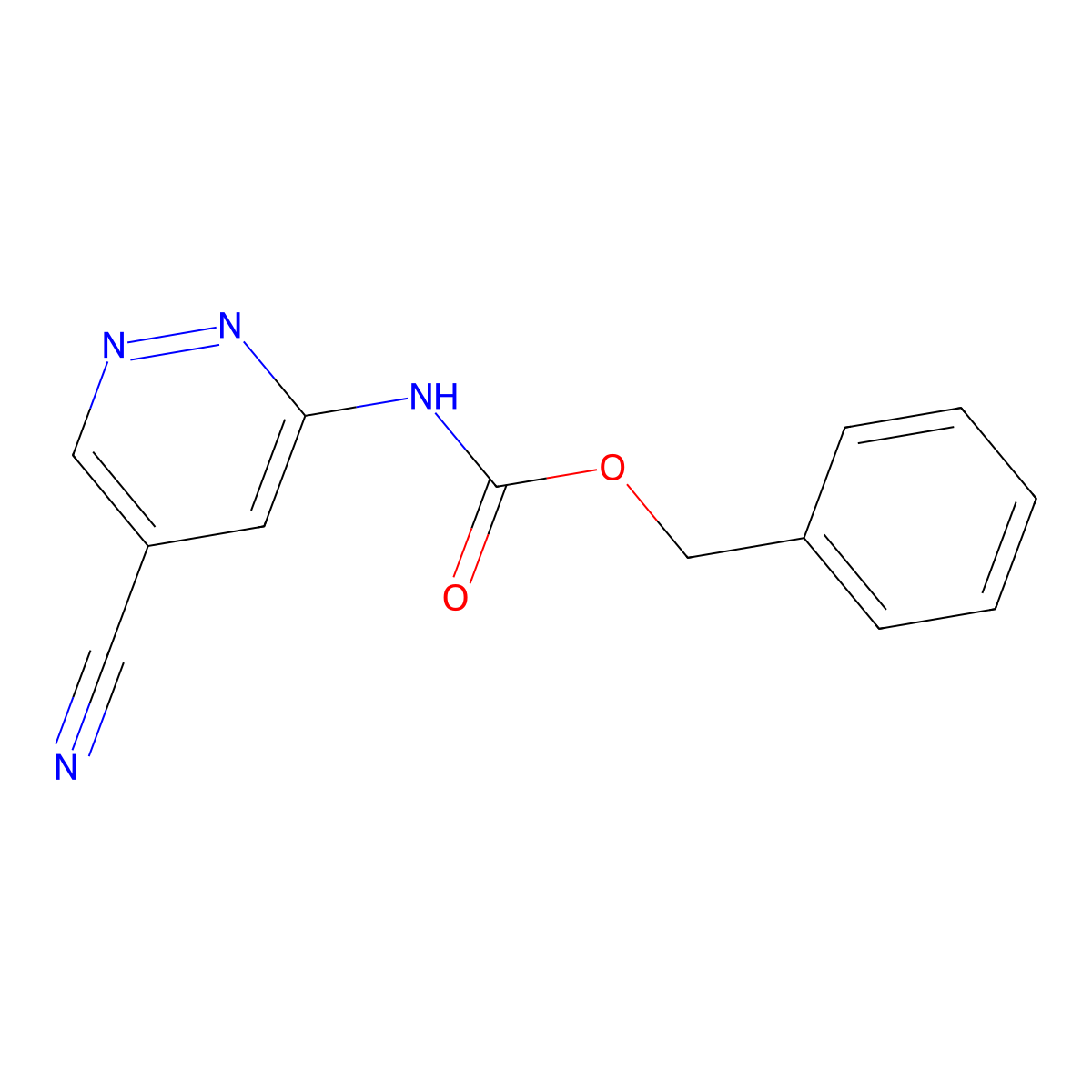 benzyl N-(5-cyanopyridazin-3-yl)carbamate molecular structure, CAS 2680841-85-2