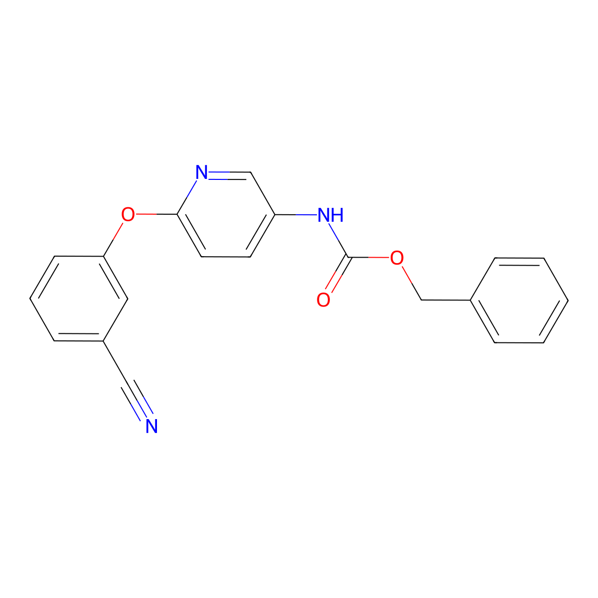 benzyl N-[6-(3-cyanophenoxy)pyridin-3-yl]carbamate molecular structure, CAS 2680841-86-3
