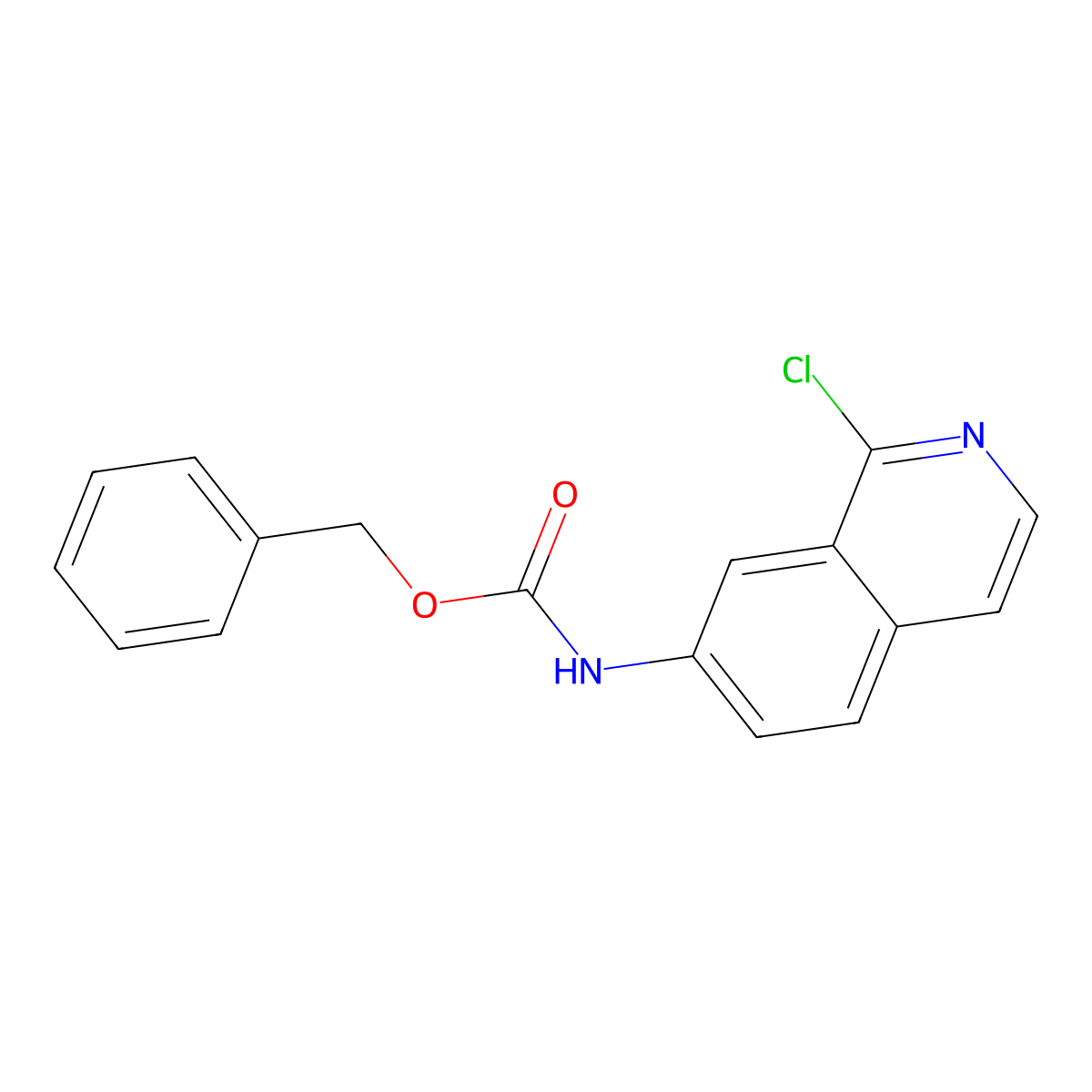 benzyl N-(1-chloroisoquinolin-7-yl)carbamate molecular structure, CAS 2680842-29-7