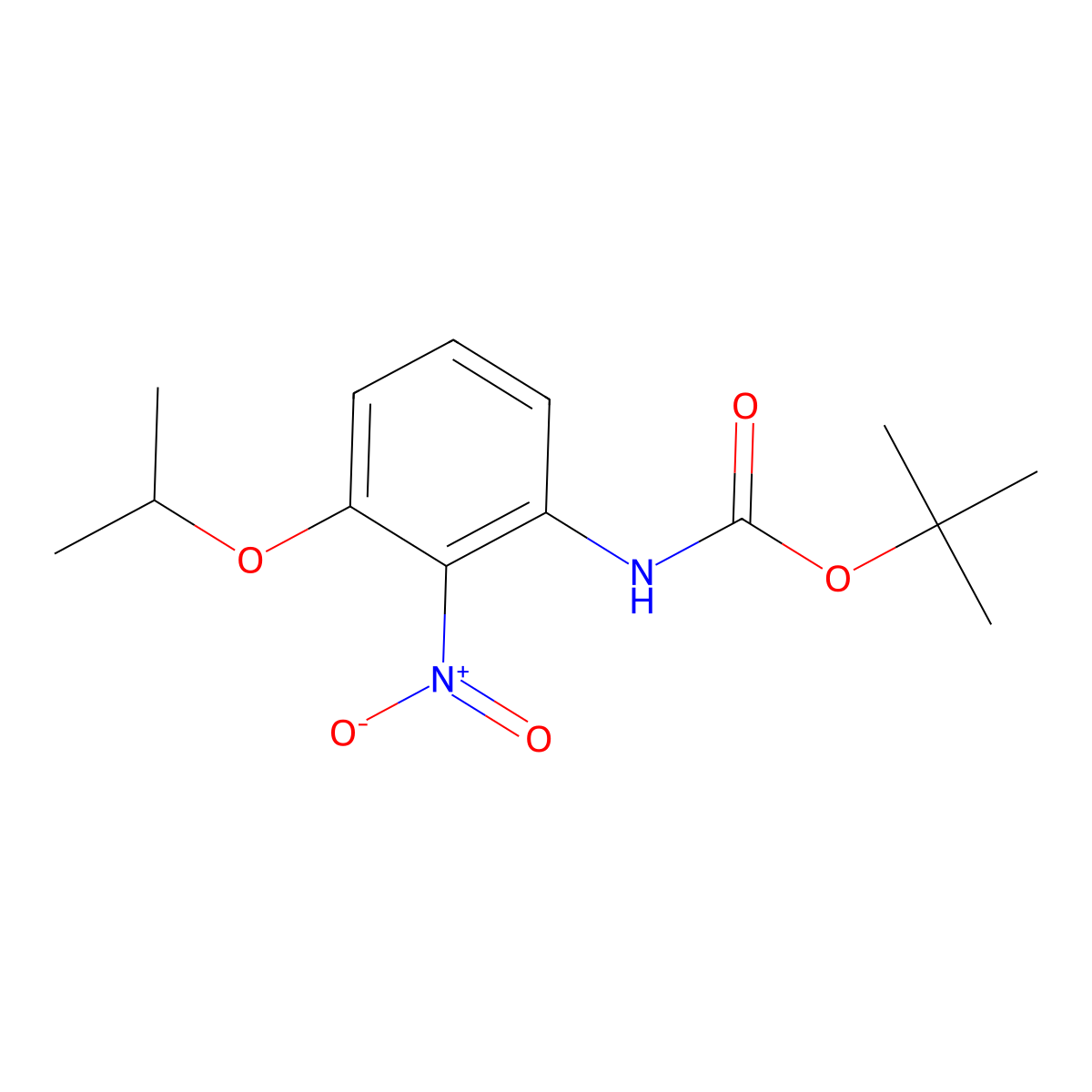 tert-butyl N-[2-nitro-3-(propan-2-yloxy)phenyl]carbamate molecular structure, CAS 2680842-40-2