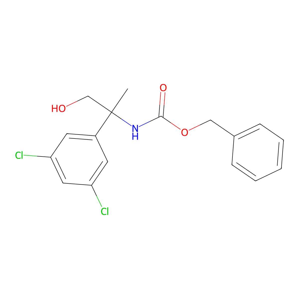 benzyl N-[2-(3,5-dichlorophenyl)-1-hydroxypropan-2-yl]carbamate molecular structure, CAS 2680842-49-1