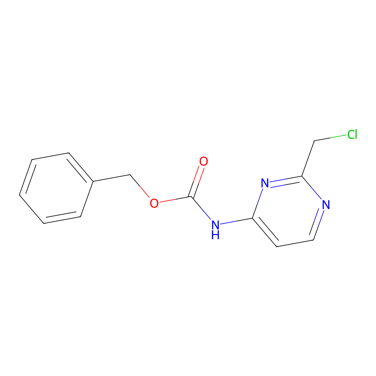 benzyl N-[2-(chloromethyl)pyrimidin-4-yl]carbamate molecular structure, CAS 2680842-53-7