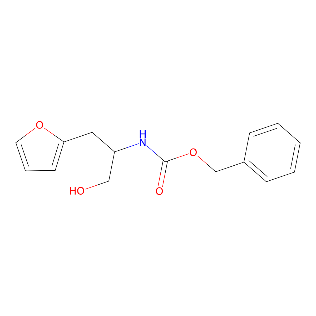 benzyl N-[1-(furan-2-yl)-3-hydroxypropan-2-yl]carbamate molecular structure, CAS 2680842-58-2