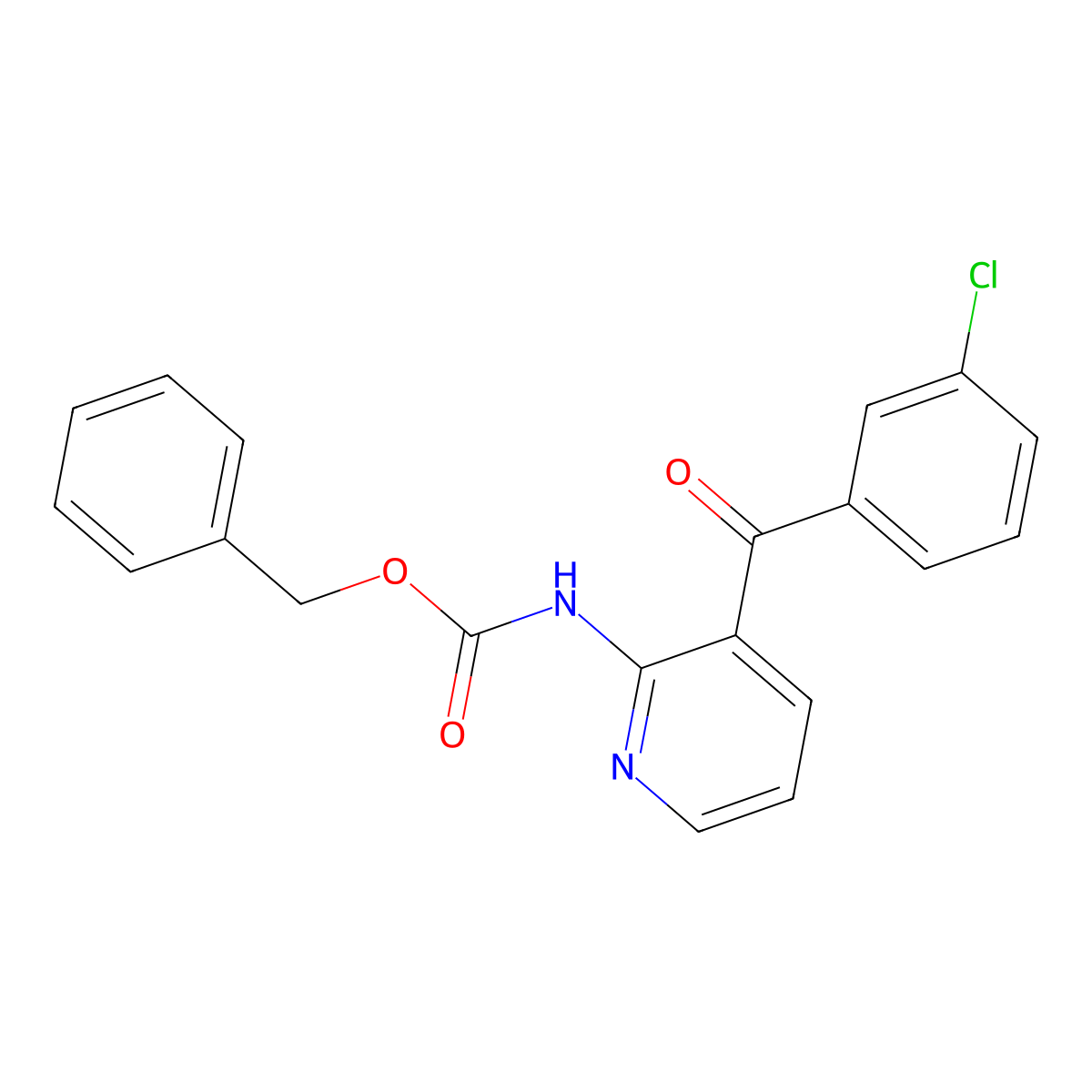 benzyl N-[3-(3-chlorobenzoyl)pyridin-2-yl]carbamate molecular structure, CAS 2680842-59-3