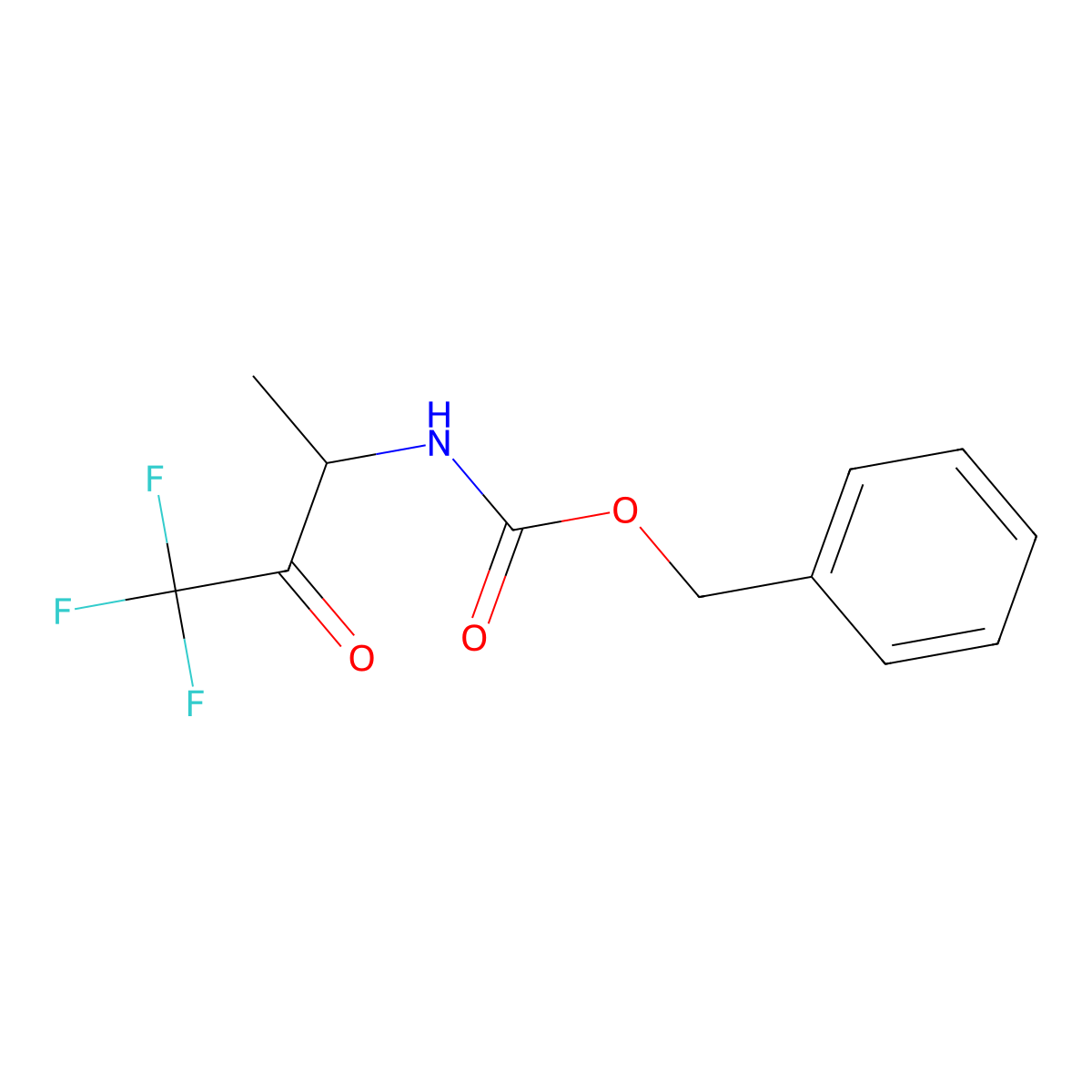 benzyl N-(4,4,4-trifluoro-3-oxobutan-2-yl)carbamate molecular structure, CAS 2680842-71-9