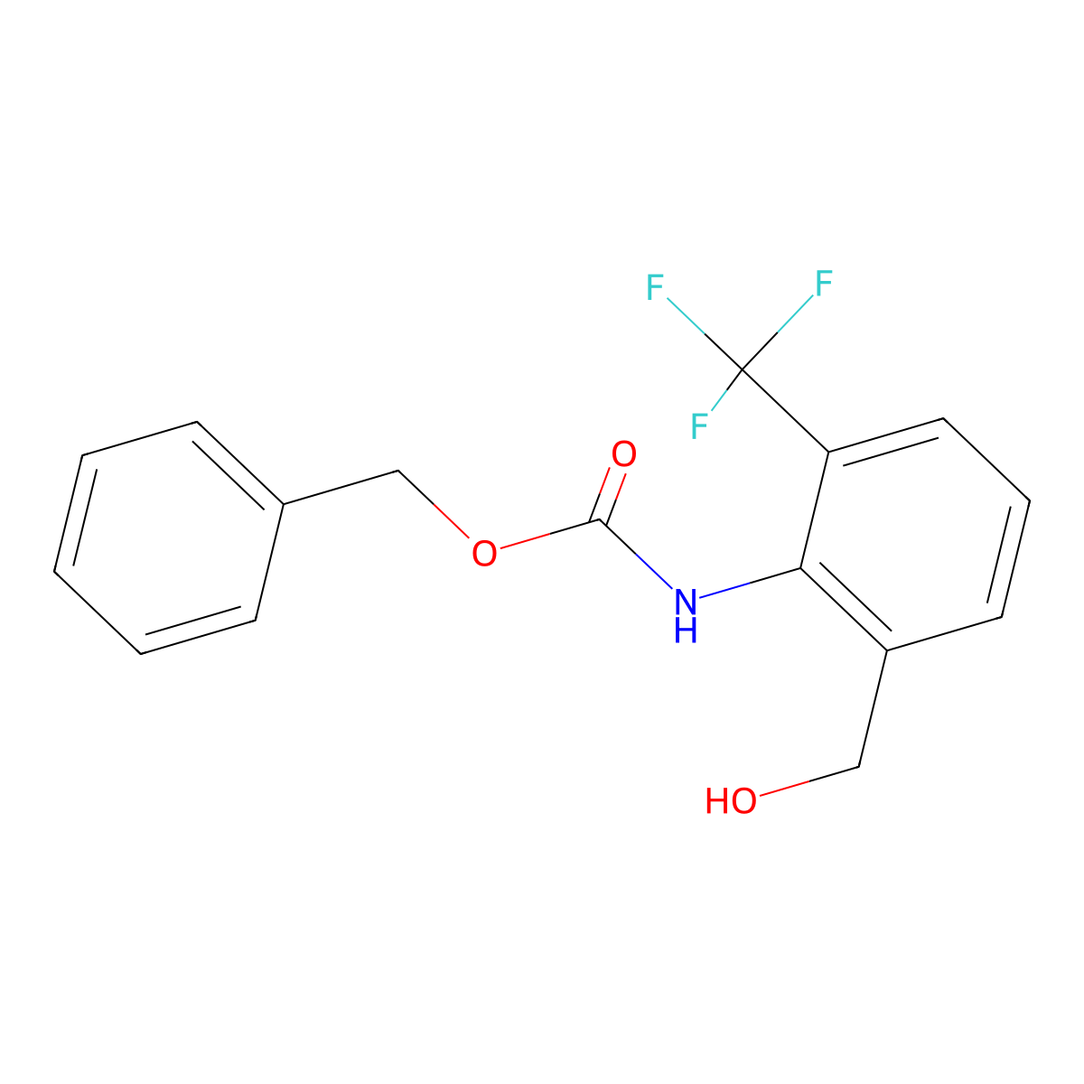 benzyl N-[2-(hydroxymethyl)-6-(trifluoromethyl)phenyl]carbamate molecular structure, CAS 2680842-91-3