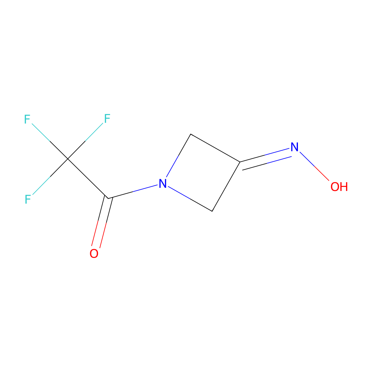 2,2,2-Trifluoro-1-[3-(hydroxyimino)azetidin-1-yl]ethan-1-one molecular structure, CAS 2680842-93-5