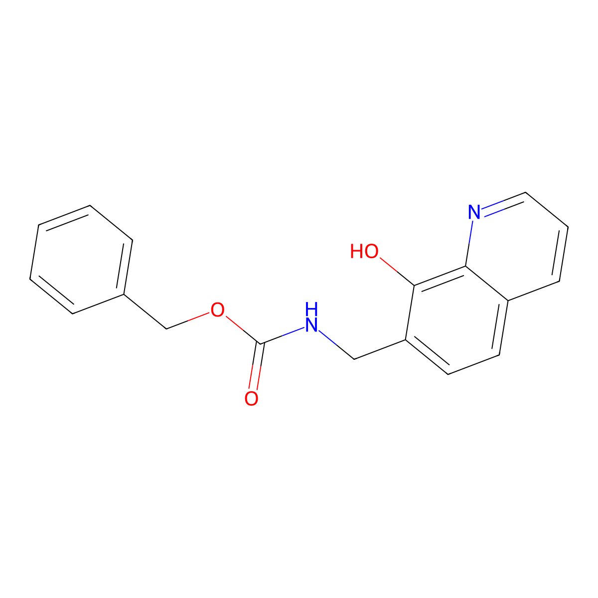 benzyl N-[(8-hydroxyquinolin-7-yl)methyl]carbamate molecular structure, CAS 2680843-01-8