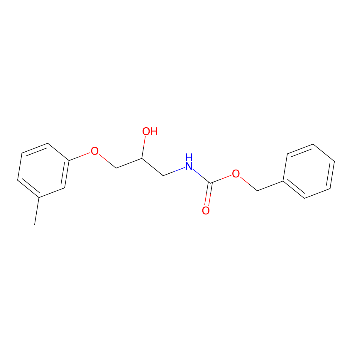 benzyl N-[2-hydroxy-3-(3-methylphenoxy)propyl]carbamate molecular structure, CAS 2680843-19-8