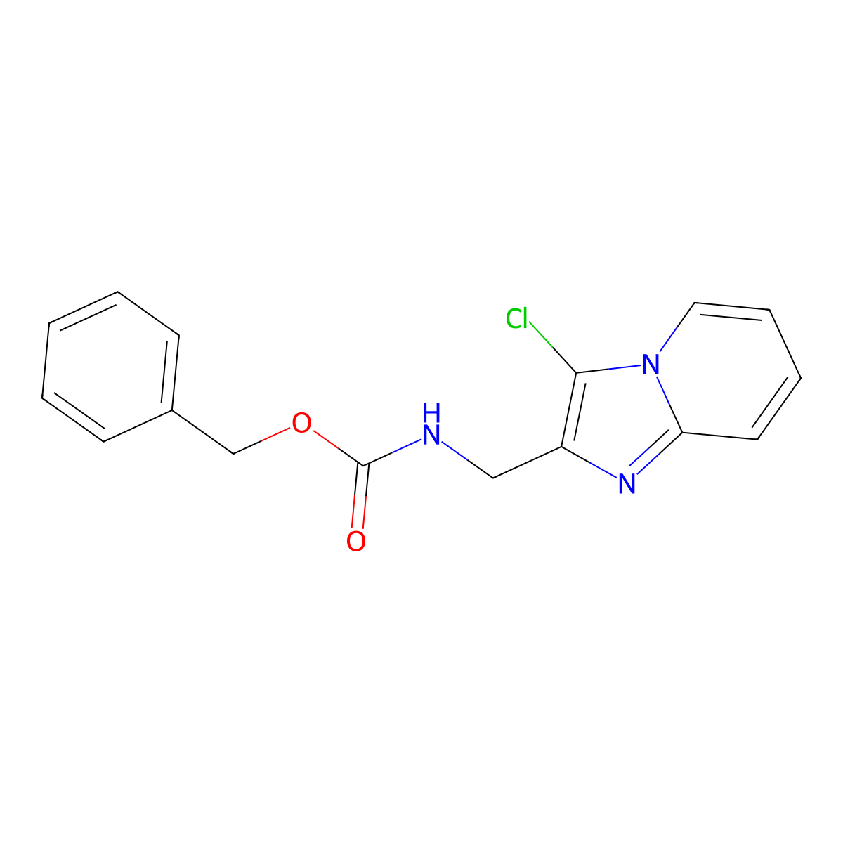 benzyl N-({3-chloroimidazo[1,2-a]pyridin-2-yl}methyl)carbamate molecular structure, CAS 2680843-26-7