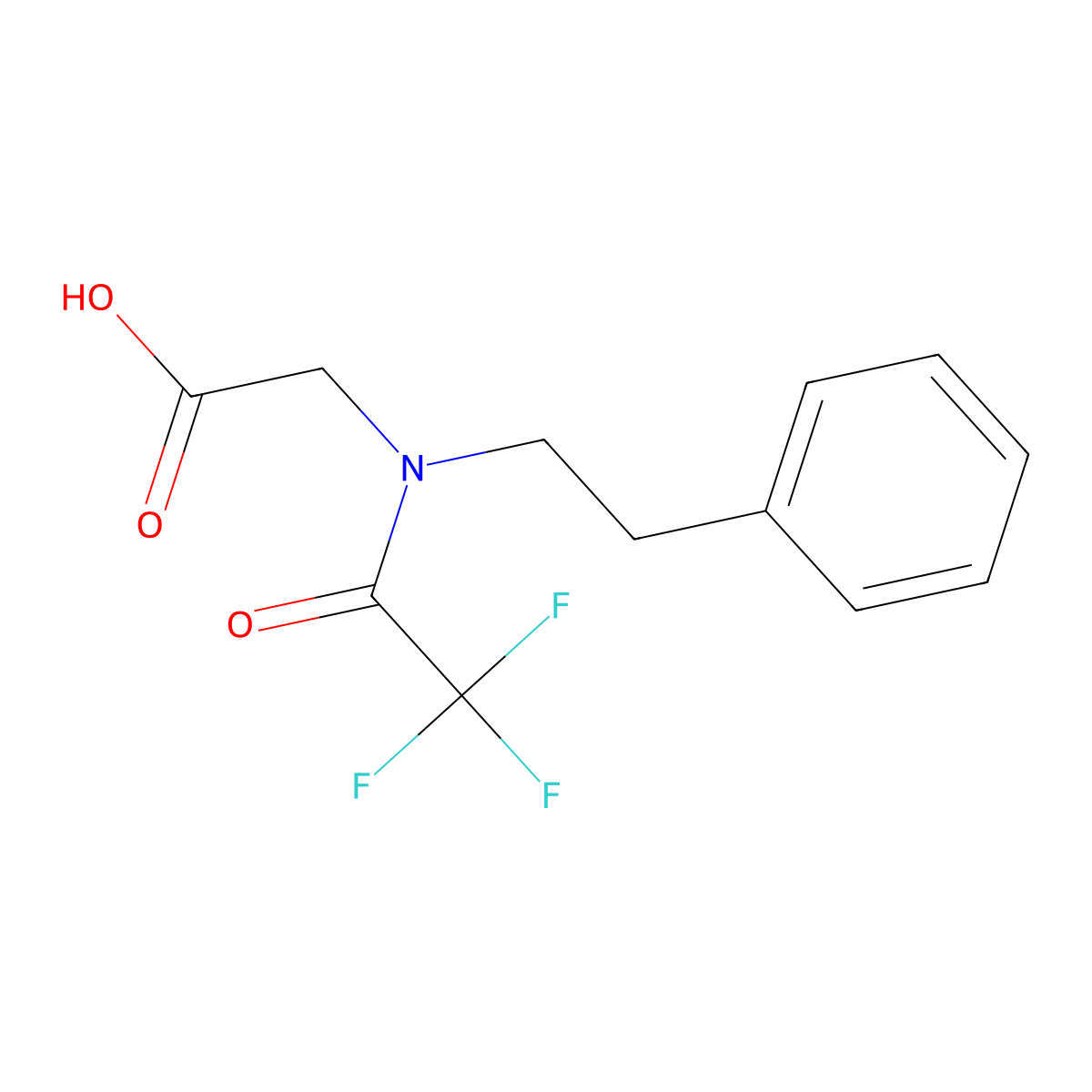 2-[2,2,2-trifluoro-N-(2-phenylethyl)acetamido]acetic acid molecular structure, CAS 2680843-34-7