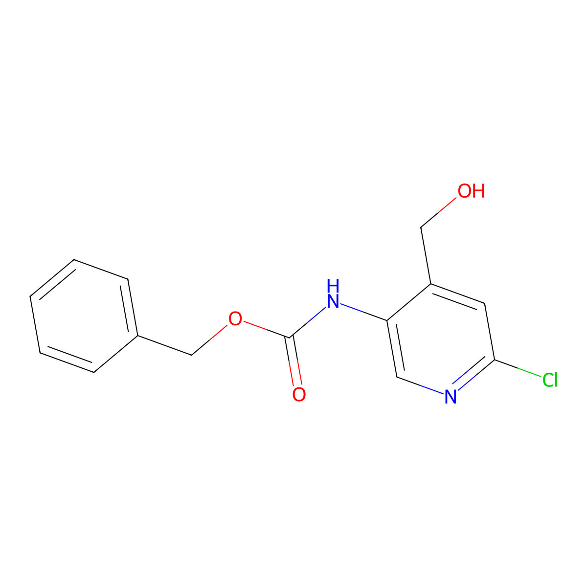 benzyl N-[6-chloro-4-(hydroxymethyl)pyridin-3-yl]carbamate molecular structure, CAS 2680843-52-9