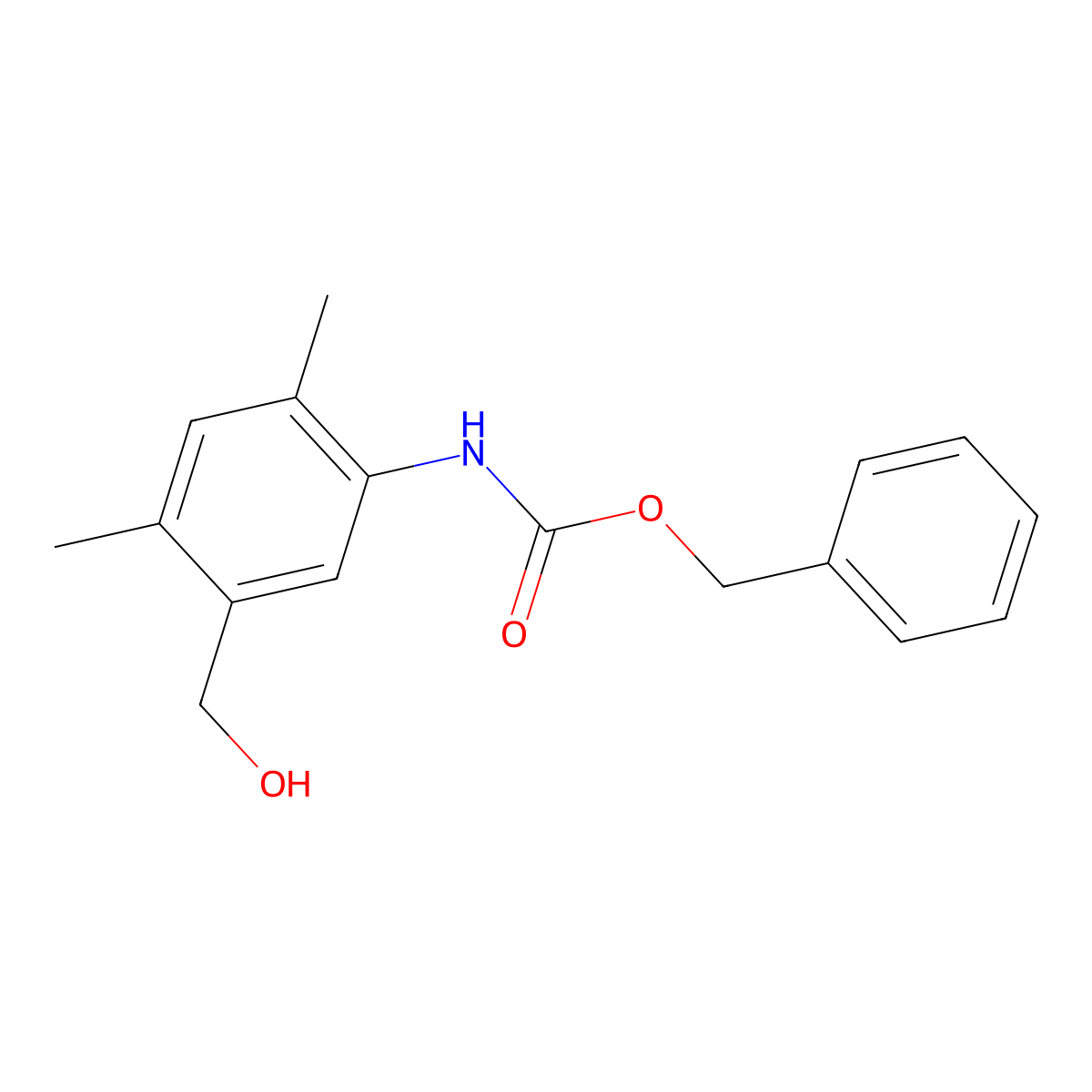 benzyl N-[5-(hydroxymethyl)-2,4-dimethylphenyl]carbamate molecular structure, CAS 2680843-66-5