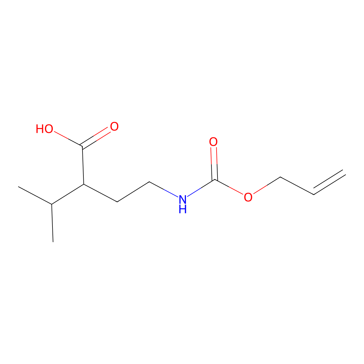 3-Methyl-2-(2-{[(prop-2-en-1-yloxy)carbonyl]amino}ethyl)butanoic acid molecular structure, CAS 2680843-68-7