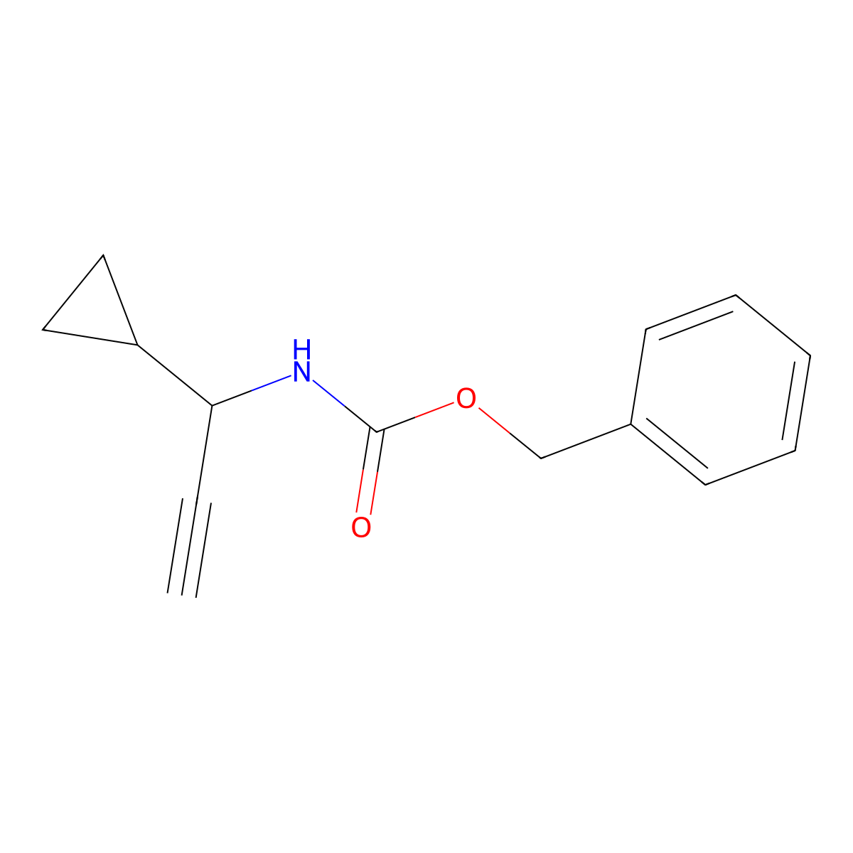 benzyl N-(1-cyclopropylprop-2-yn-1-yl)carbamate molecular structure, CAS 2680843-79-0