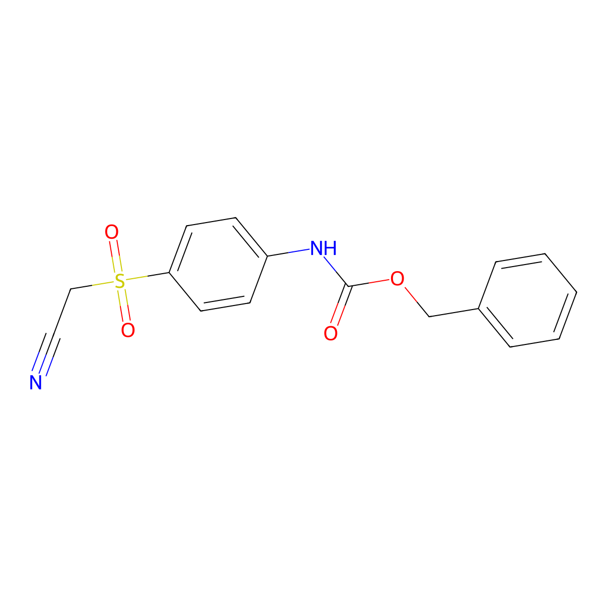 benzyl N-[4-(cyanomethanesulfonyl)phenyl]carbamate molecular structure, CAS 2680844-05-5