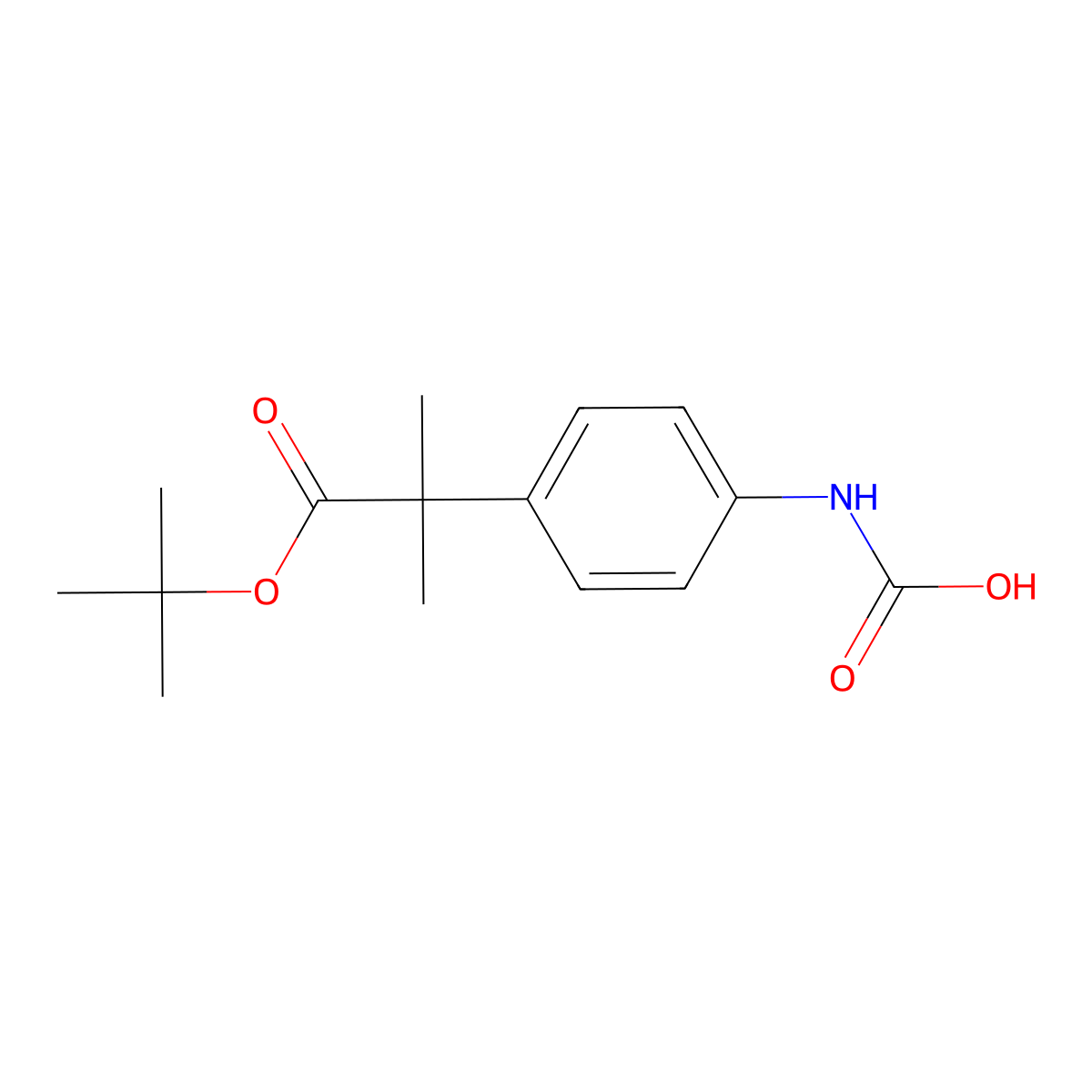 {4-[1-(Tert-butoxy)-2-methyl-1-oxopropan-2-yl]phenyl}carbamic acid molecular structure, CAS 2680844-44-2
