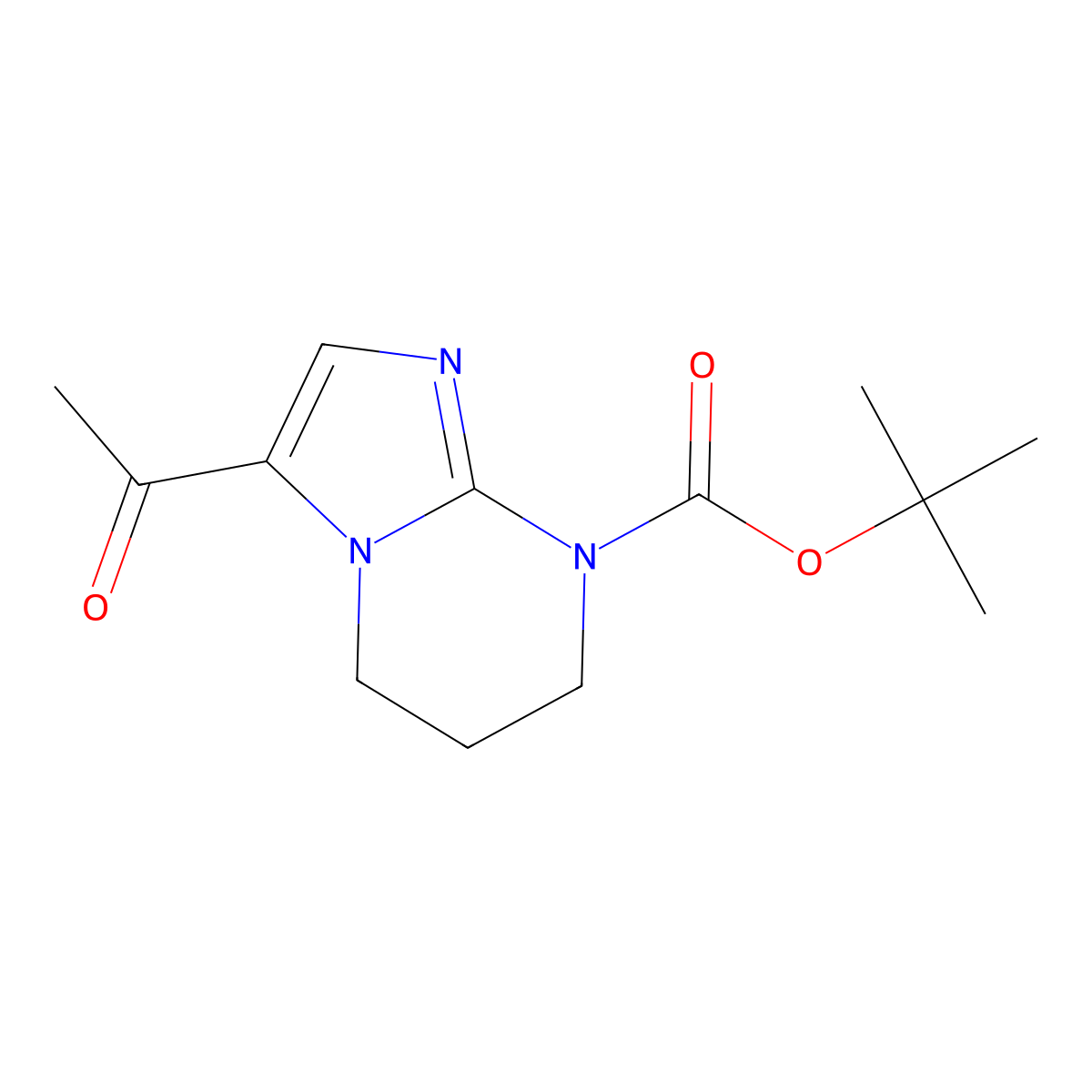tert-butyl 3-acetyl-5H,6H,7H,8H-imidazo[1,2-a]pyrimidine-8-carboxylate molecular structure, CAS 2680844-70-4