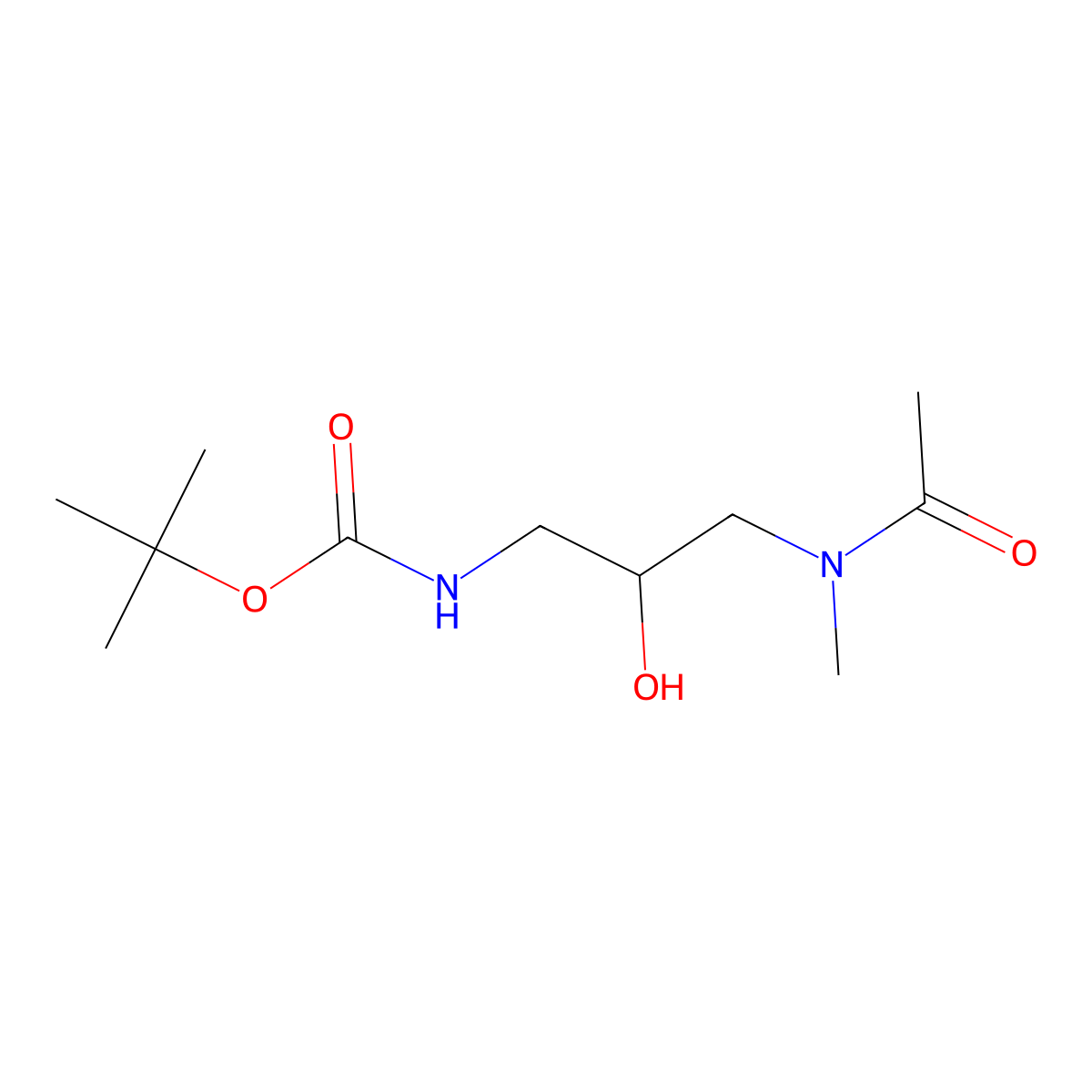 tert-butyl N-[2-hydroxy-3-(N-methylacetamido)propyl]carbamate molecular structure, CAS 2680844-76-0