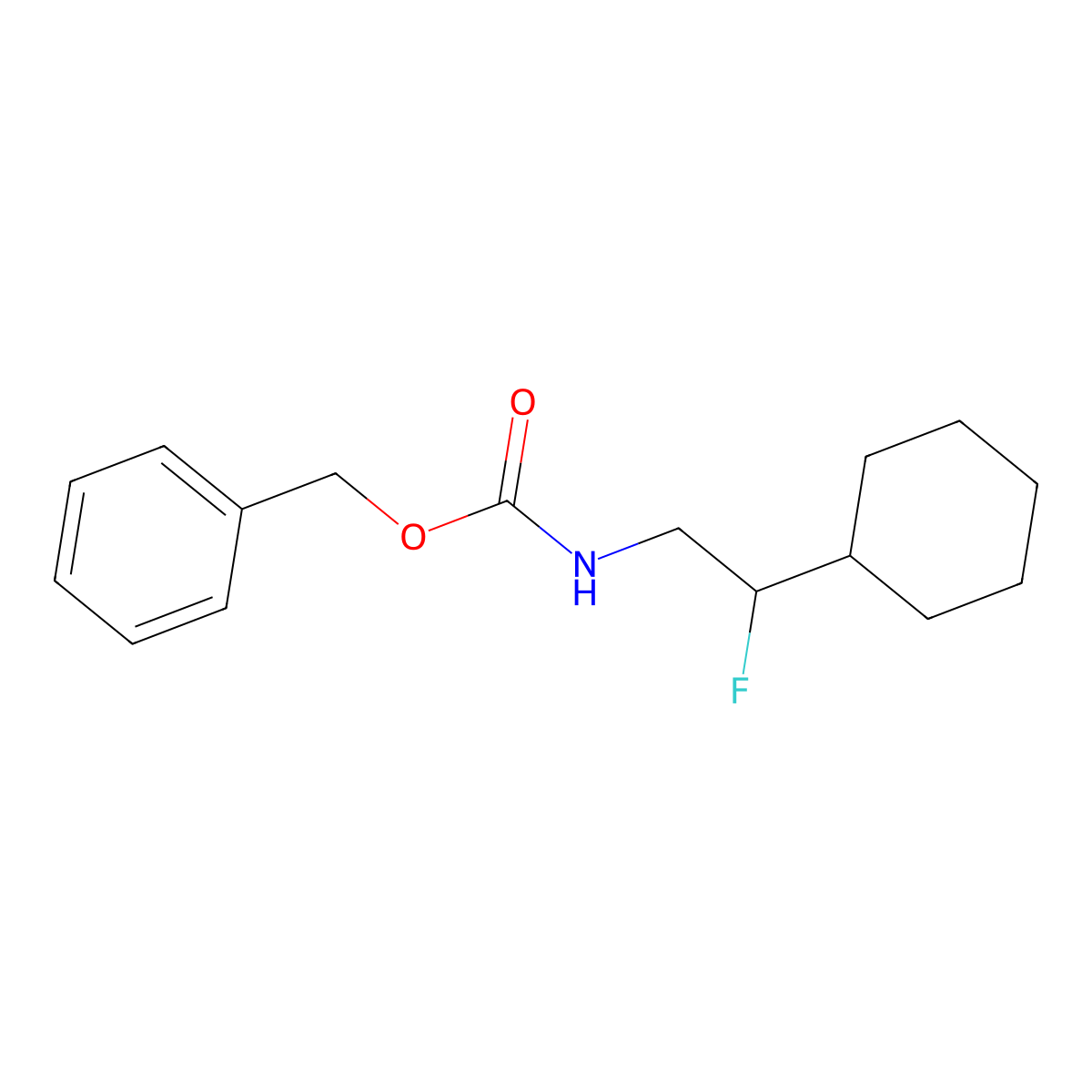 benzyl N-(2-cyclohexyl-2-fluoroethyl)carbamate molecular structure, CAS 2680844-86-2