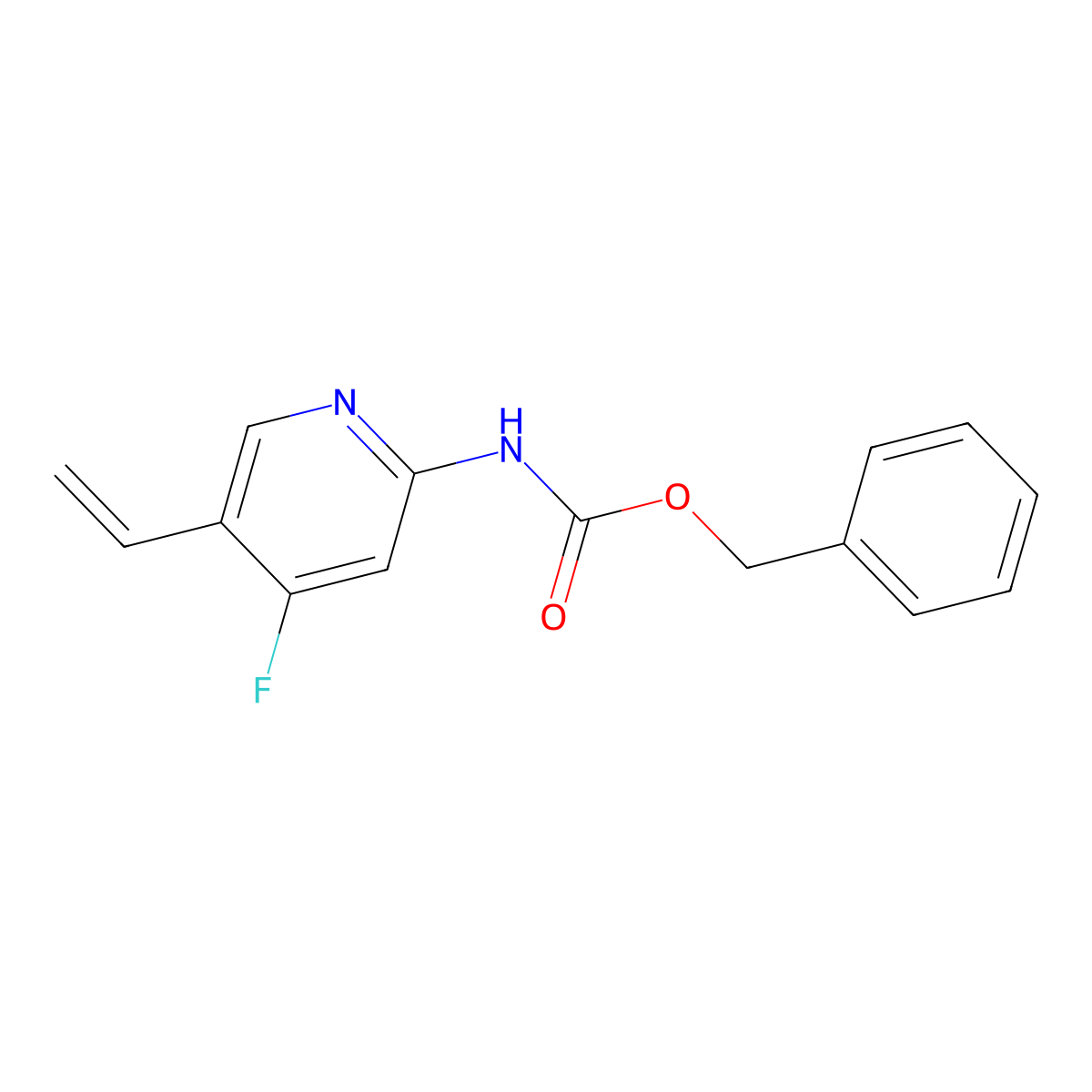 benzyl N-(5-ethenyl-4-fluoropyridin-2-yl)carbamate molecular structure, CAS 2680844-90-8