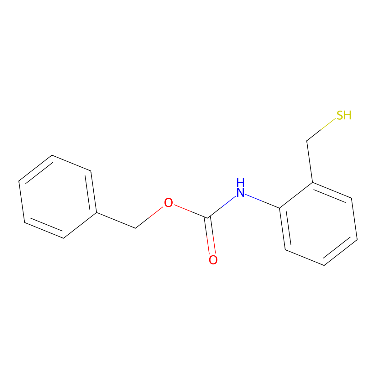 benzyl N-[2-(sulfanylmethyl)phenyl]carbamate molecular structure, CAS 2680845-01-4