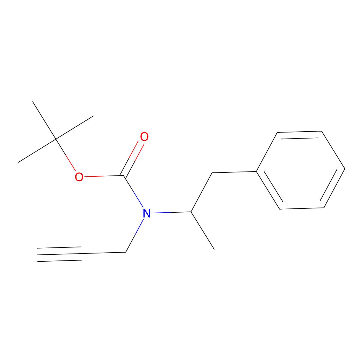 tert-butyl N-(1-phenylpropan-2-yl)-N-(prop-2-yn-1-yl)carbamate molecular structure, CAS 2680845-06-9