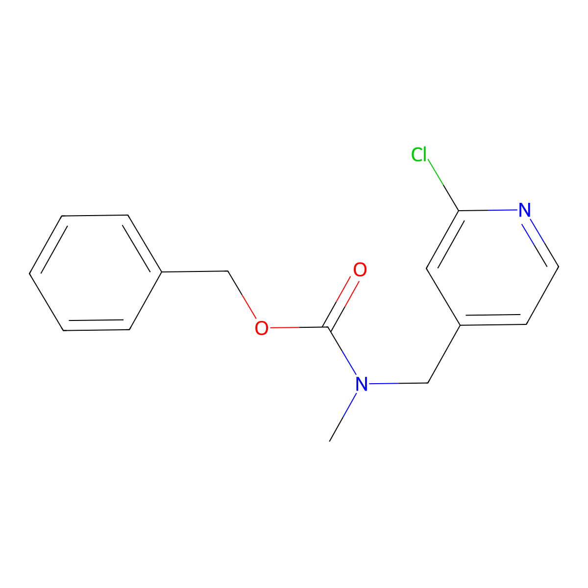benzyl N-[(2-chloropyridin-4-yl)methyl]-N-methylcarbamate molecular structure, CAS 2680845-39-8
