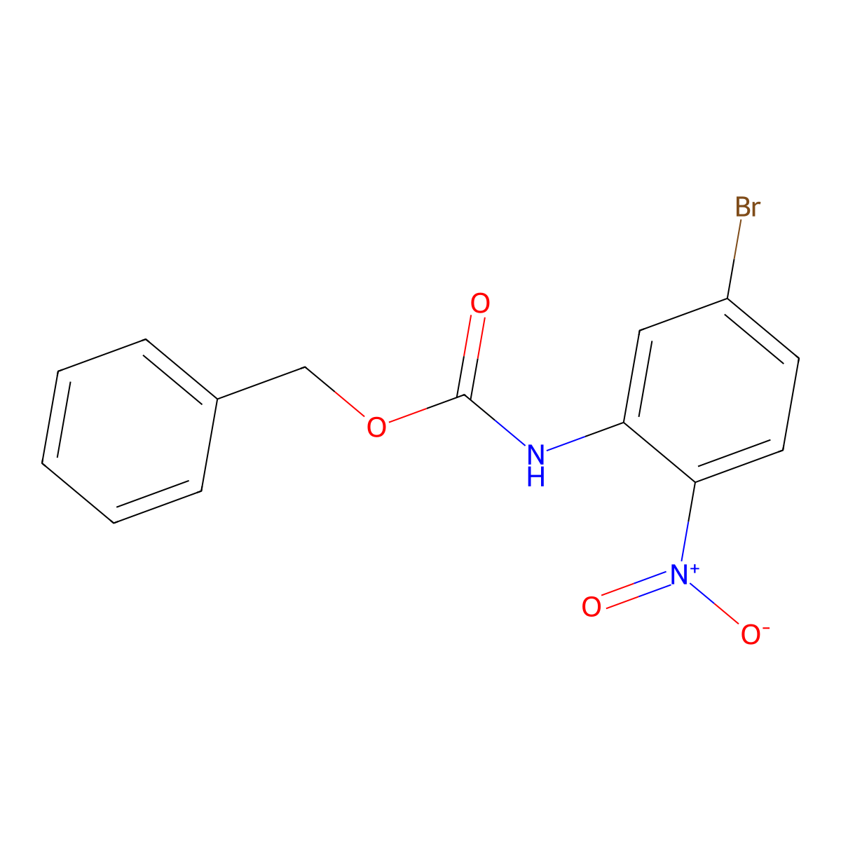 benzyl N-(5-bromo-2-nitrophenyl)carbamate molecular structure, CAS 2680845-44-5
