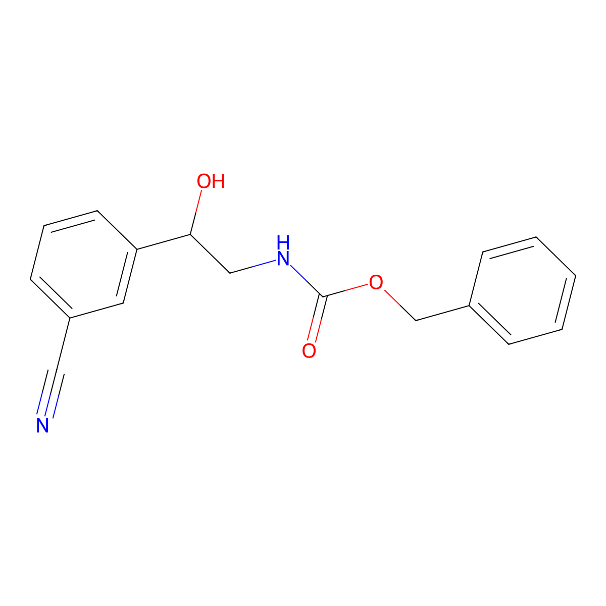benzyl N-[2-(3-cyanophenyl)-2-hydroxyethyl]carbamate molecular structure, CAS 2680845-52-5