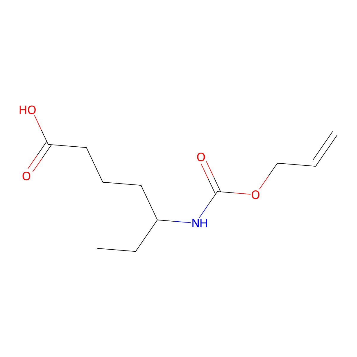 5-{[(Prop-2-en-1-yloxy)carbonyl]amino}heptanoic acid molecular structure, CAS 2680845-54-7