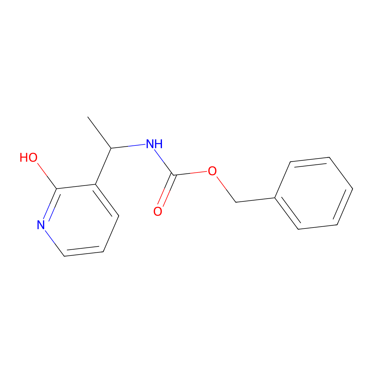 benzyl N-[1-(2-hydroxypyridin-3-yl)ethyl]carbamate molecular structure, CAS 2680845-60-5