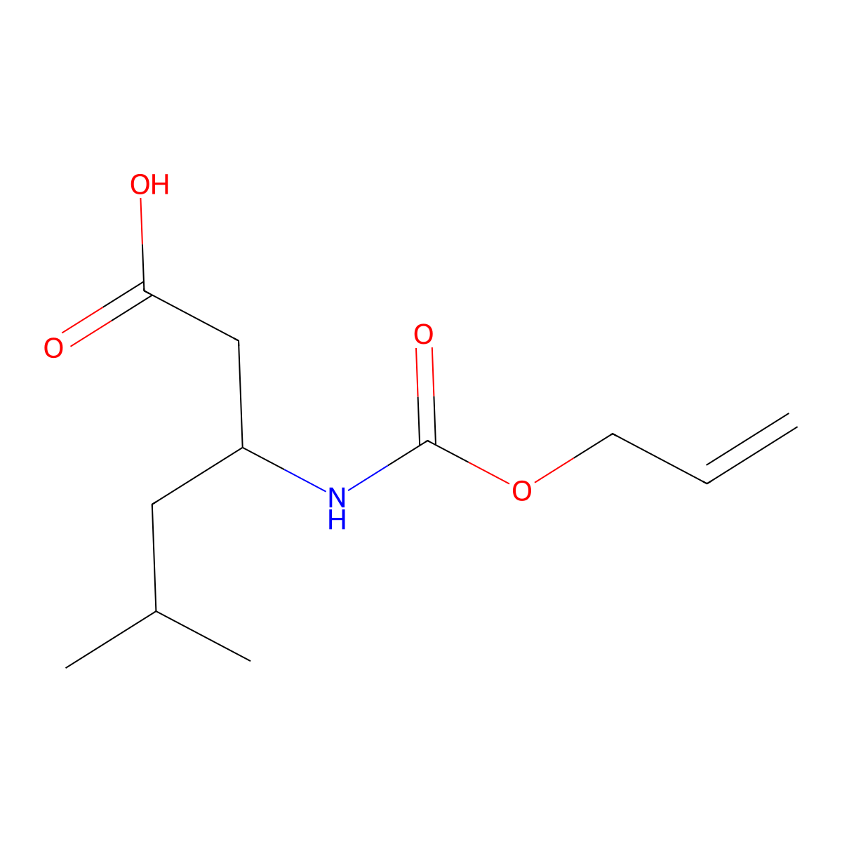 5-Methyl-3-{[(prop-2-en-1-yloxy)carbonyl]amino}hexanoic acid molecular structure, CAS 2680845-61-6