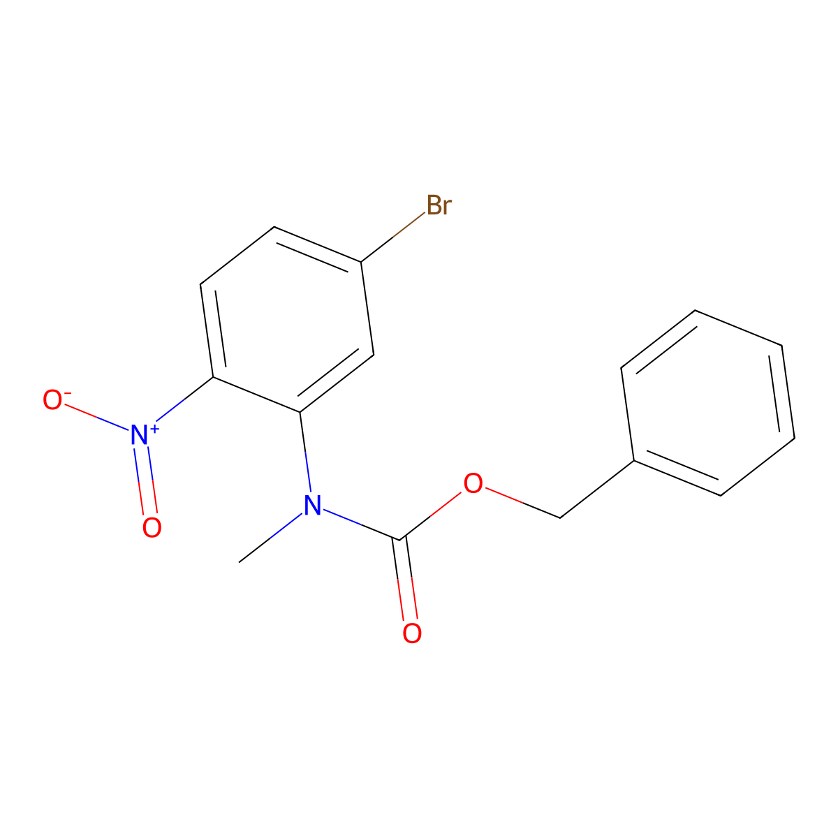 benzyl N-(5-bromo-2-nitrophenyl)-N-methylcarbamate molecular structure, CAS 2680845-69-4