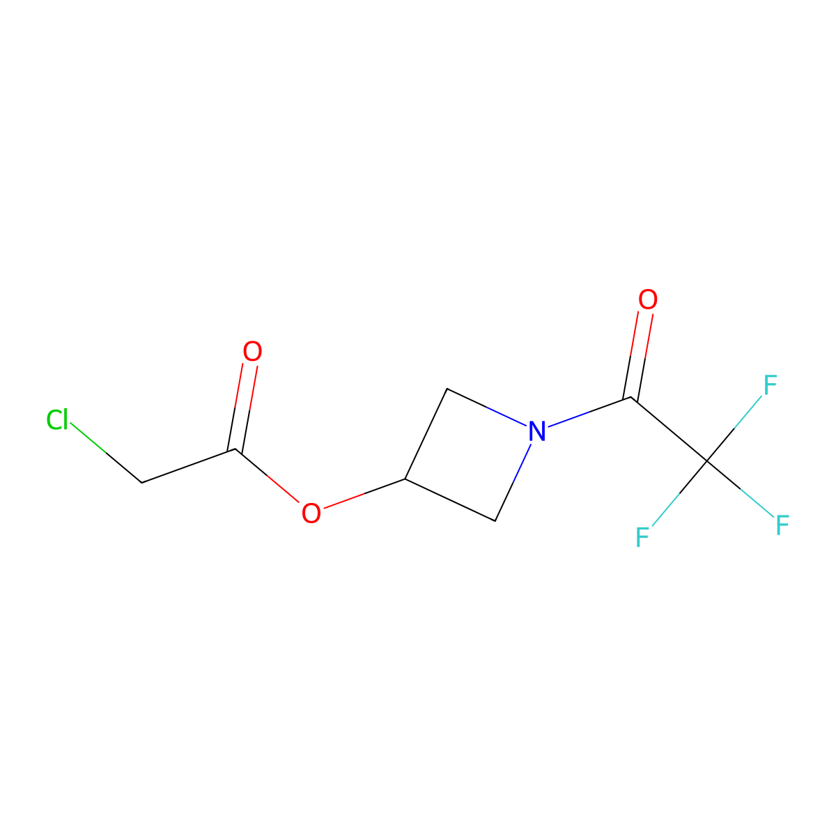1-(2,2,2-Trifluoroacetyl)azetidin-3-yl 2-chloroacetate molecular structure, CAS 2680845-78-5