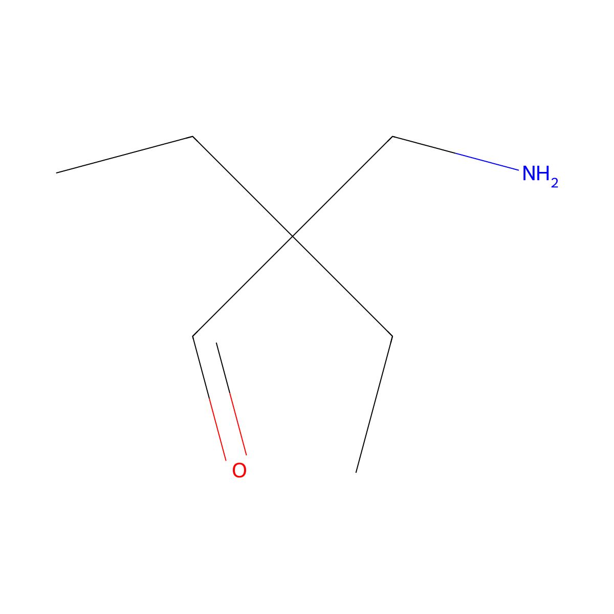 2-(Aminomethyl)-2-ethylbutanal molecular structure, CAS 2680845-81-0