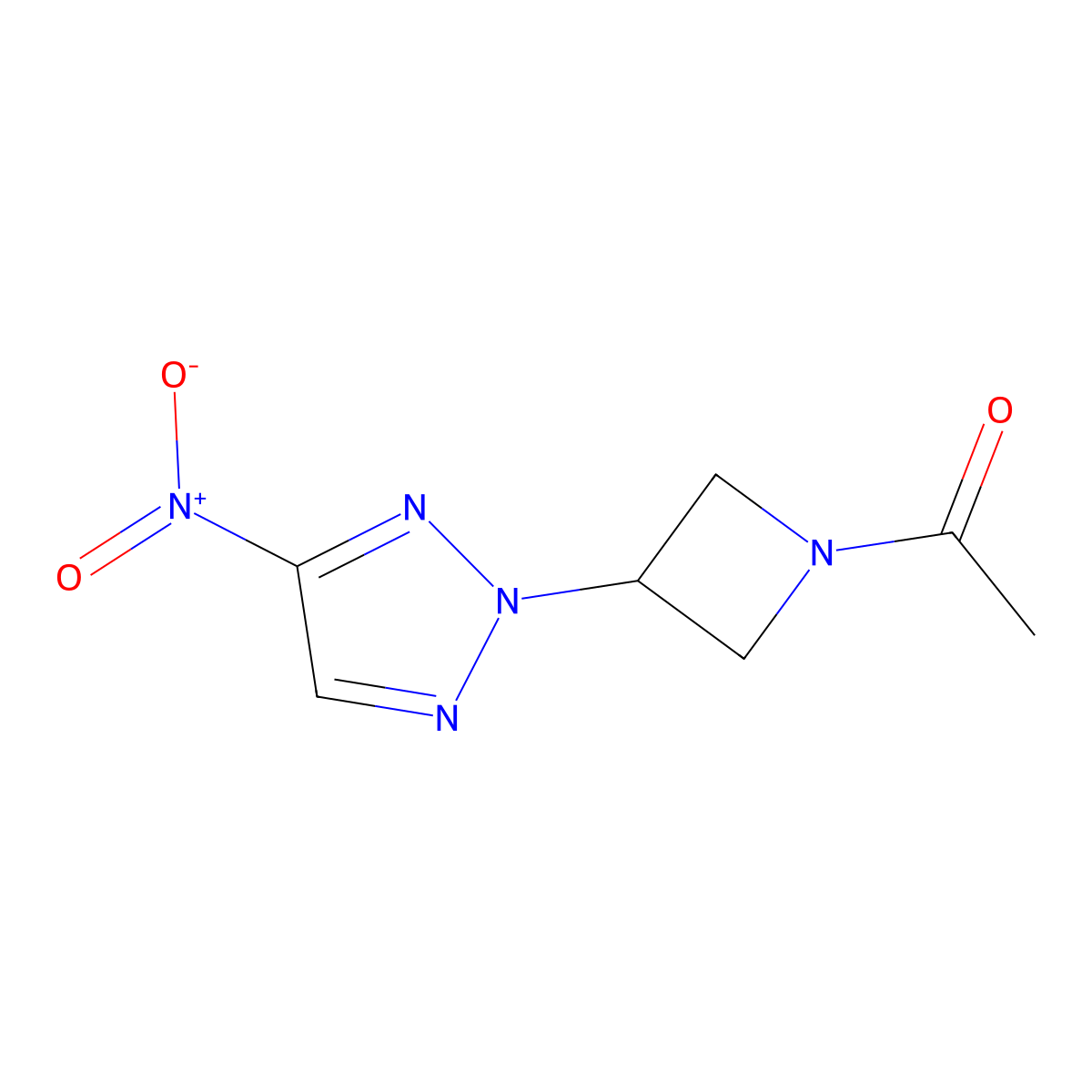 1-[3-(4-nitro-2H-1,2,3-triazol-2-yl)azetidin-1-yl]ethan-1-one molecular structure, CAS 2680845-83-2