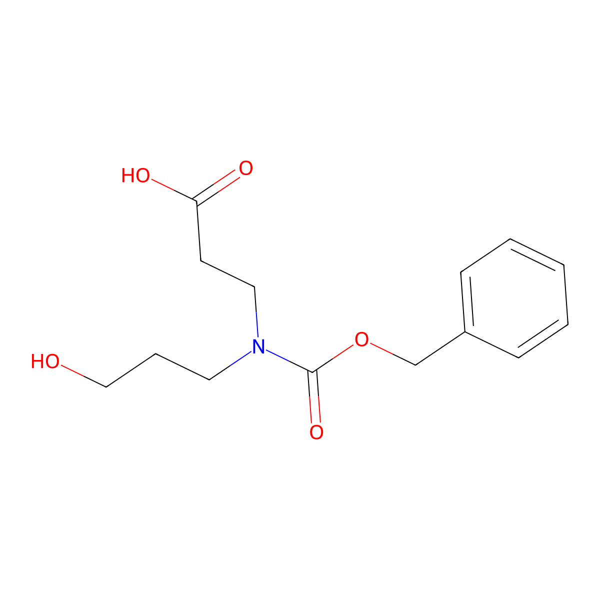 3-{[(Benzyloxy)carbonyl](3-hydroxypropyl)amino}propanoic acid molecular structure, CAS 2680845-85-4