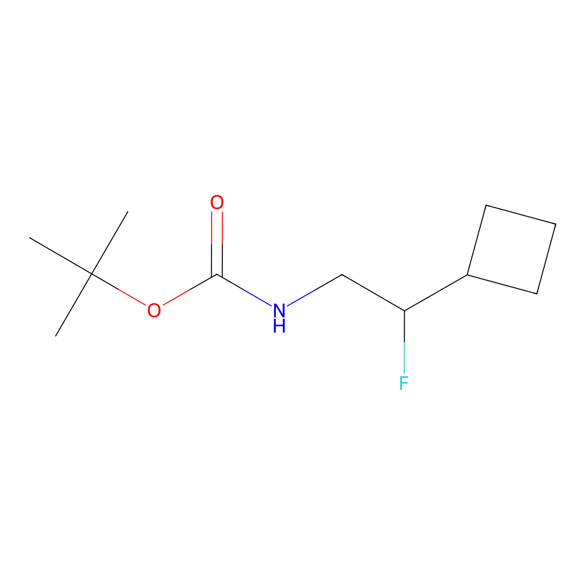 tert-butyl N-(2-cyclobutyl-2-fluoroethyl)carbamate molecular structure, CAS 2680845-98-9
